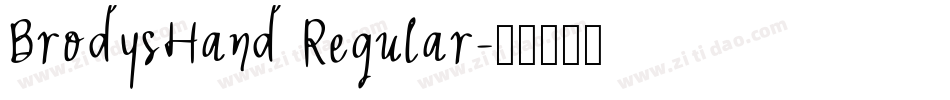 BrodysHand Regular字体转换